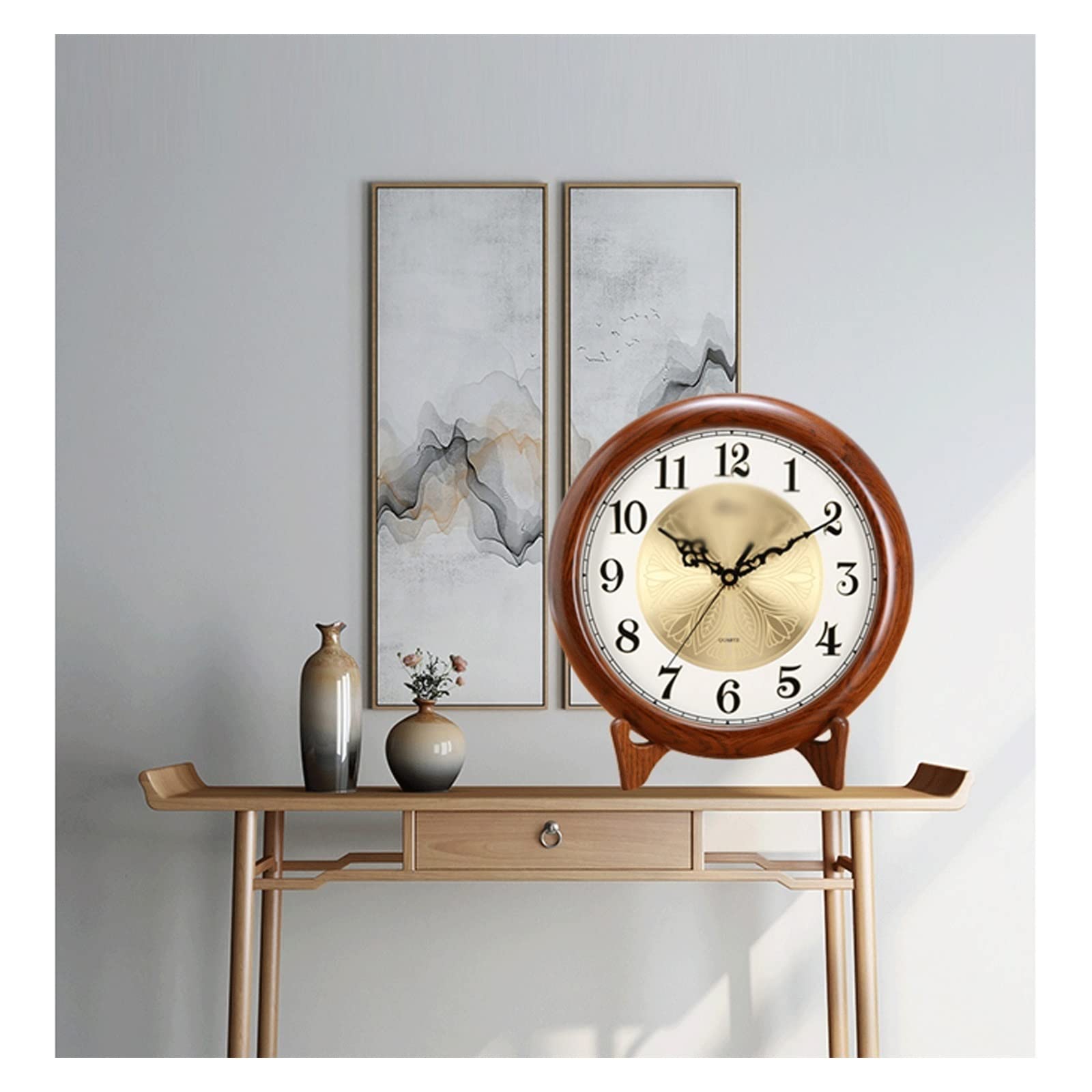 Amazon｜置時計 ビンテージアナログアラーム時計、スーパーサイレント