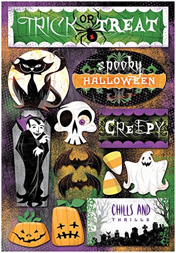 Karen Foster Let's Trick or Treat Design Scrapbooking Cardstock Sticker, 12 by 12"