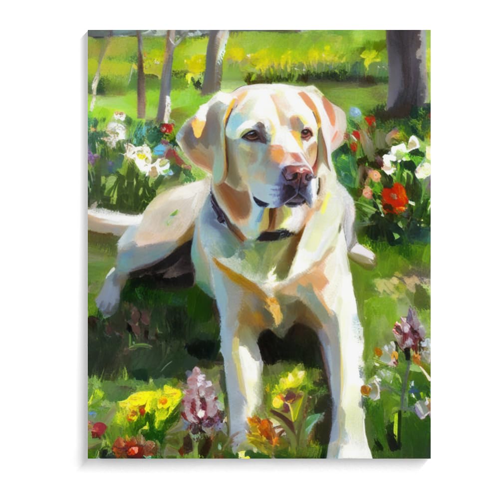 5D Diamond Painting Kits for Adults Labrador Retriever Dog Diamond Art Kits for Adults,Crystal Rhinestone Craft Art Kits for Home Wall Decor 12x16inch(30x40cm) Frameless