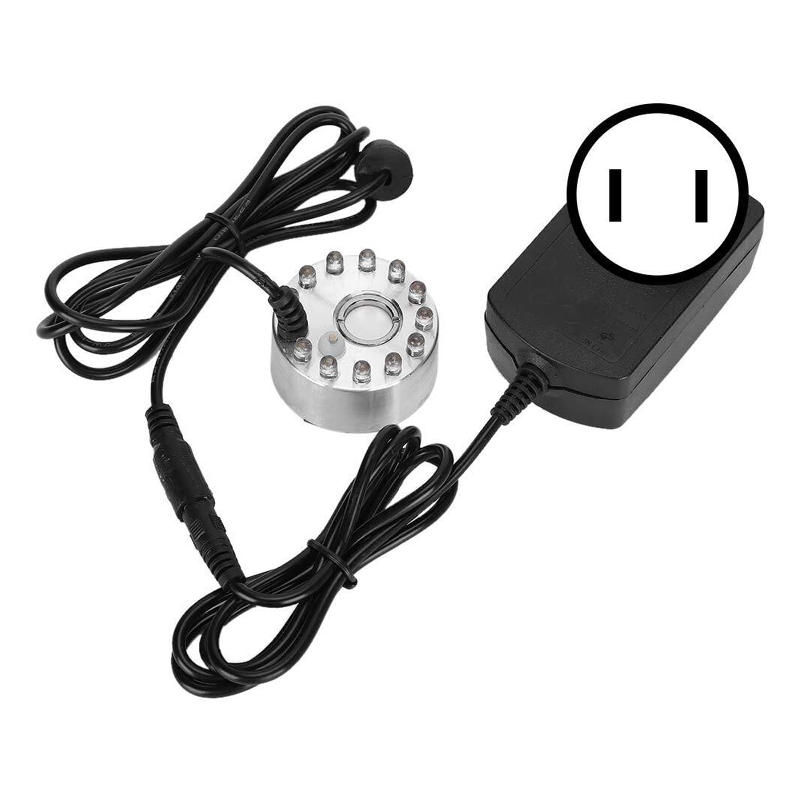 Ultrasonic Pond Mist Maker with 12 Color Changing LED Fog Lights - Submersible Fog Machine for Indoor Outdoor Fountain Water Decor