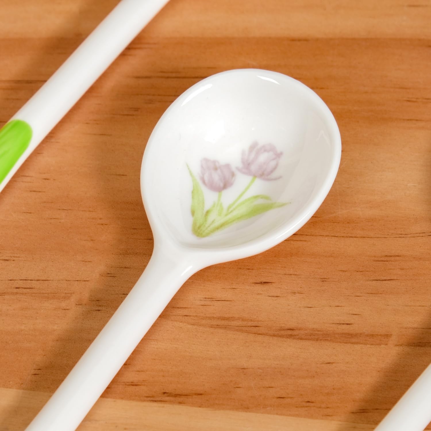 Nestasia Set of 4 Ceramic Soup Bowl with Spoon (400ml) - Microwave Safe Bowl for Serving Soup, Curry, Dal, Custard, Kheer & Dessert | Floral Design Bowl Set Perfect for Gifting & Daily Use 2