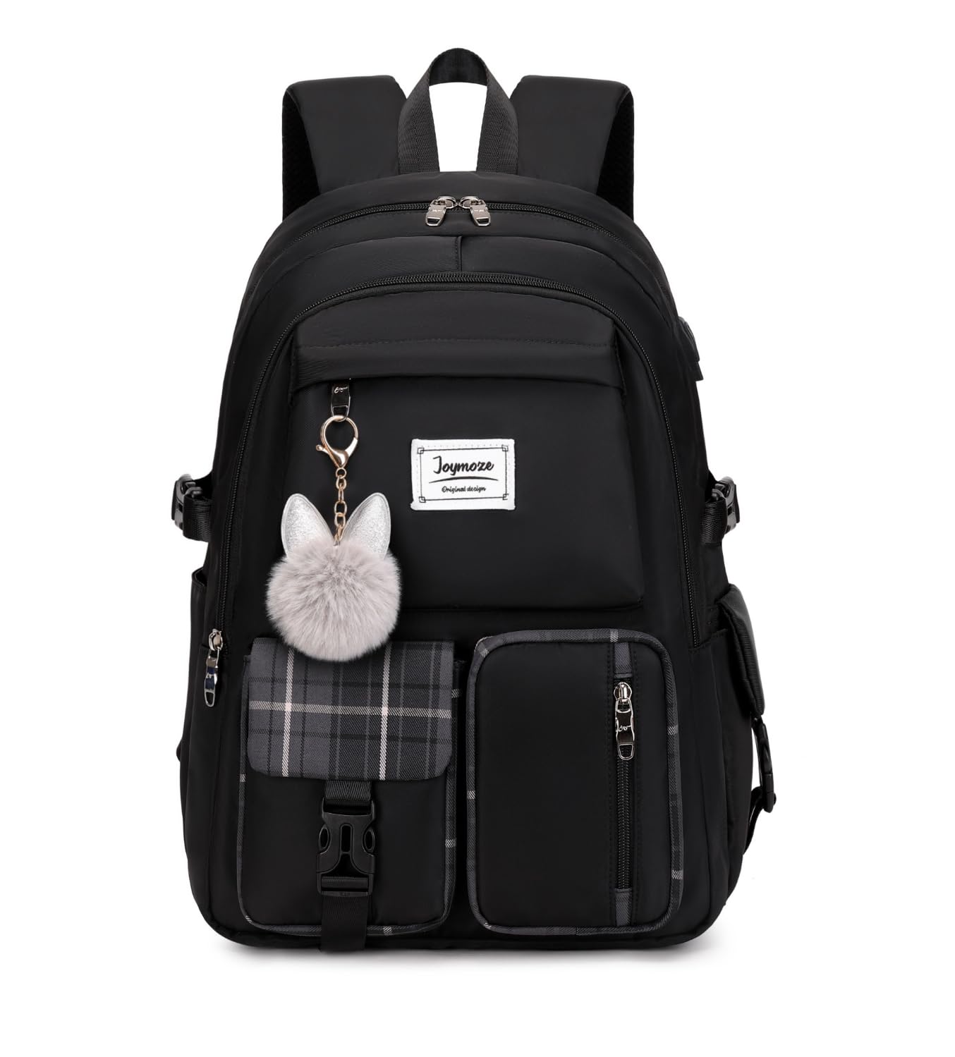Joymoze Frauen Mode Reise-Rucksack Satz geräumig Laptop Rucksack Satz lässig Daypack für Mädchen Schwarz