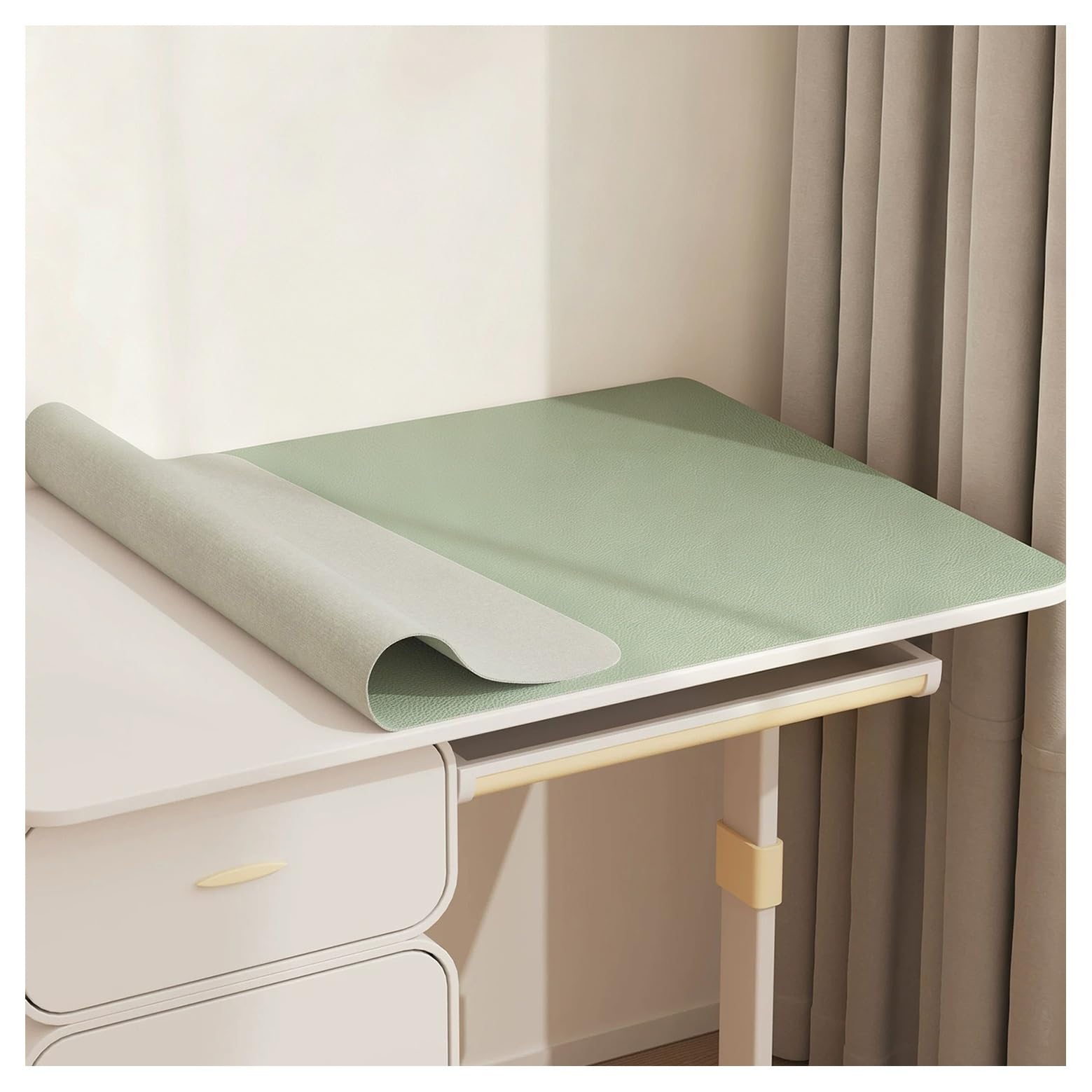 PU Leather Table Mat, Waterproof Oilproof Surface Desk Cover