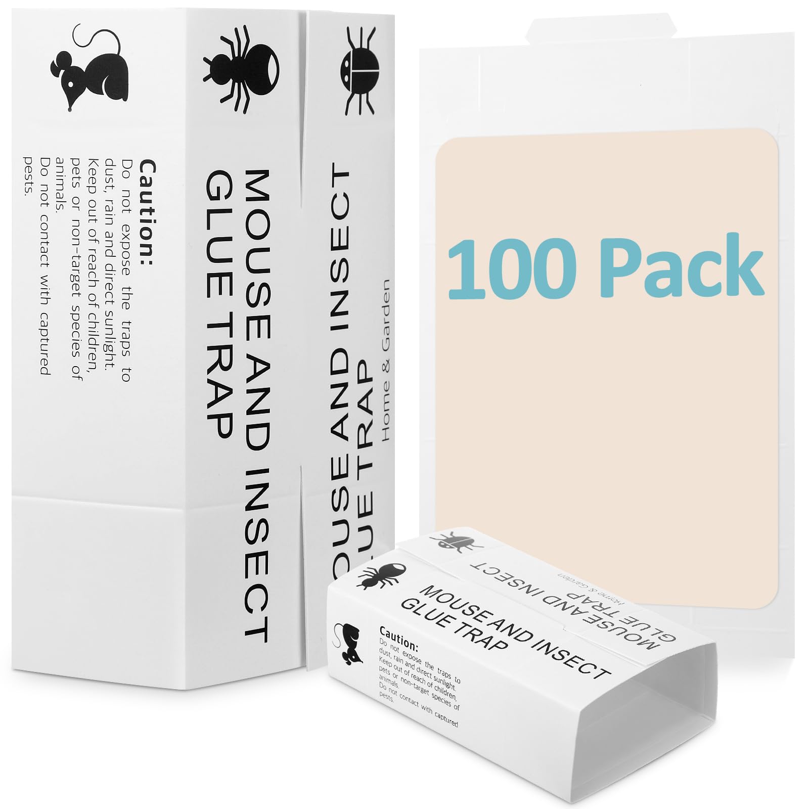 View 1 of *** ONLY 35 TRAPS IN PACKAGE ***
Qualirey Mouse and Insect Glue Boards Pest Glue Traps Bulk Large Mouse Rat Trap Sticky Adhesive for Mice Spider Moth Cockroaches Cricket House Indoor Outdoor Non Toxic(100 Pcs,9.72 x 5.12 Inch)
