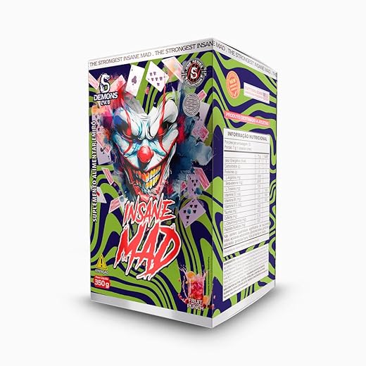 Pré-treino Insane Mad Pote 350g Demons Lab Fruit Punch Sabor