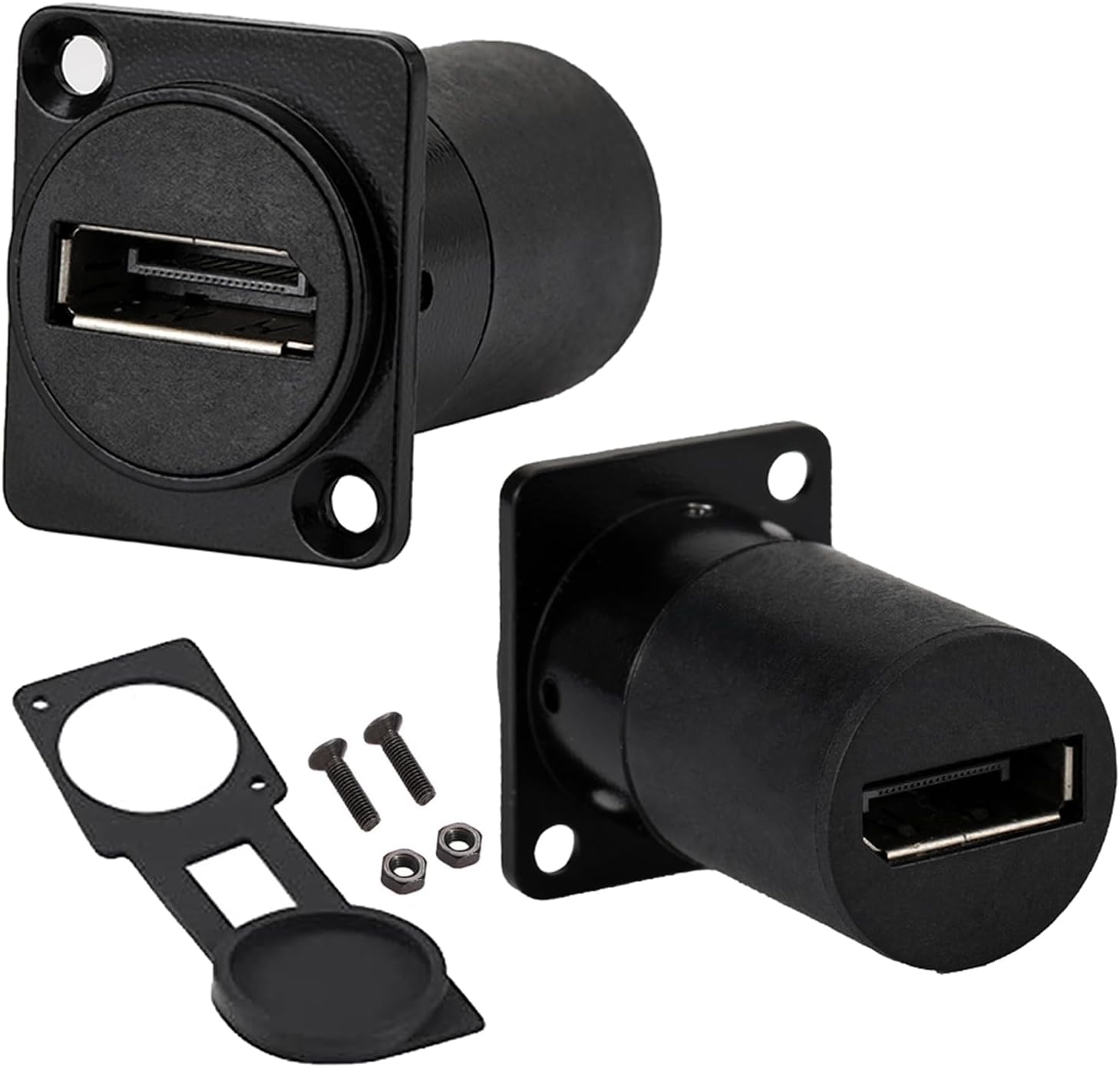PENGLIN 2PCS Displayport 1.4 Panel Mount Connector, 8K HDR Displayport (DP) 1.4 Female to Female Extender DP to DP Adapter for HD Digital,Gaming, Laptop