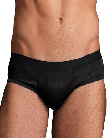 Mens 100% Mulberry Silk Underwear, Pure Silk Bikini Style Mid-Rise Classic Briefs for Men