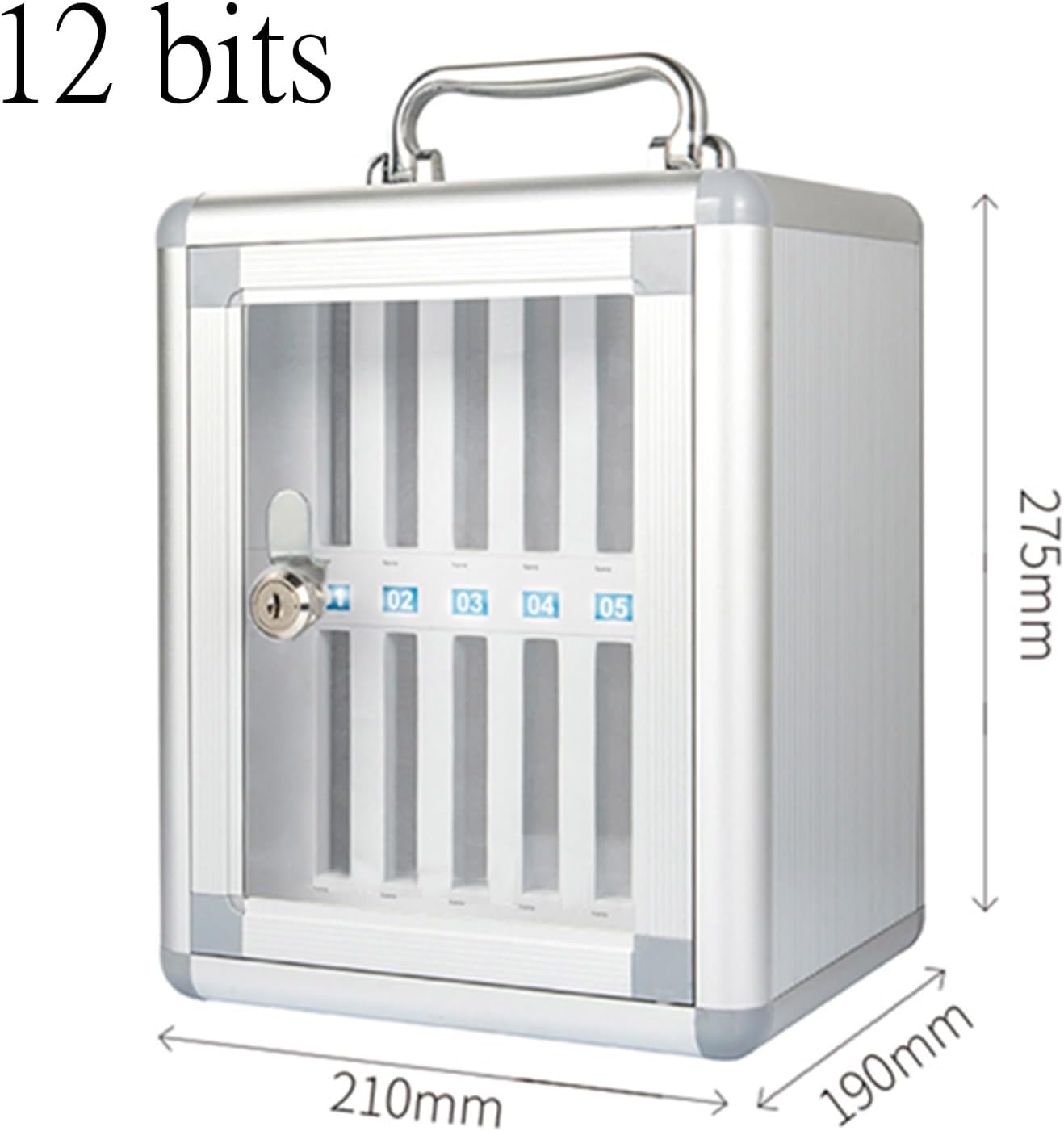 Mobile Phone Charging Stations Cabinet - Wall-Mounted Cell Phone Locker & Storage Box, Aluminum Alloy Organizer for Office, School, Home - Secure Phone Storage Solutions