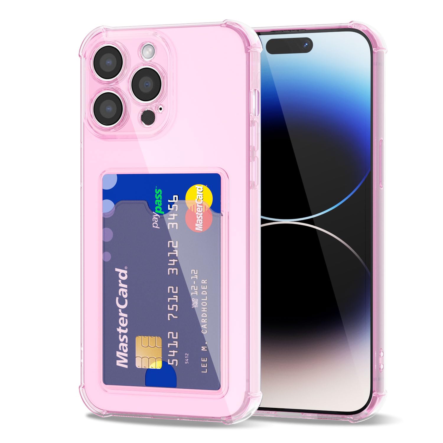 Svanove for iPhone 14 Pro Case Wallet Clear, Card Holder Case with Credit Card Slot