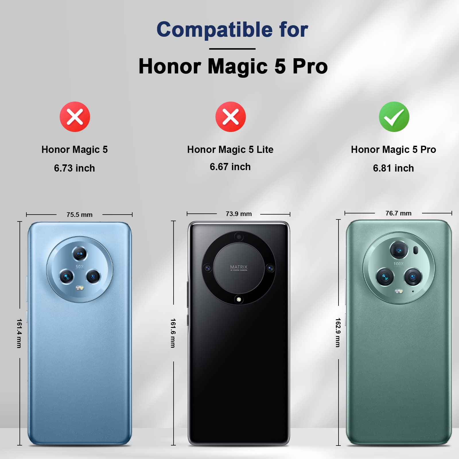 Cover Portafoglio In Pelle Con Blocco RFID Per Honor Magic 5 Pro – Custodia Khaki Con Slot Carte, TPU Morbido E Supporto