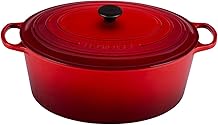 Horno holand&eacute;s ovalado exclusivo de hierro fundido esmaltado Le Creuset, 15.5 qt., Cerise