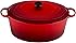 Le Creuset Enameled Cast Iron Signature Oval Dutch Oven, 15.5 qt., Cerise