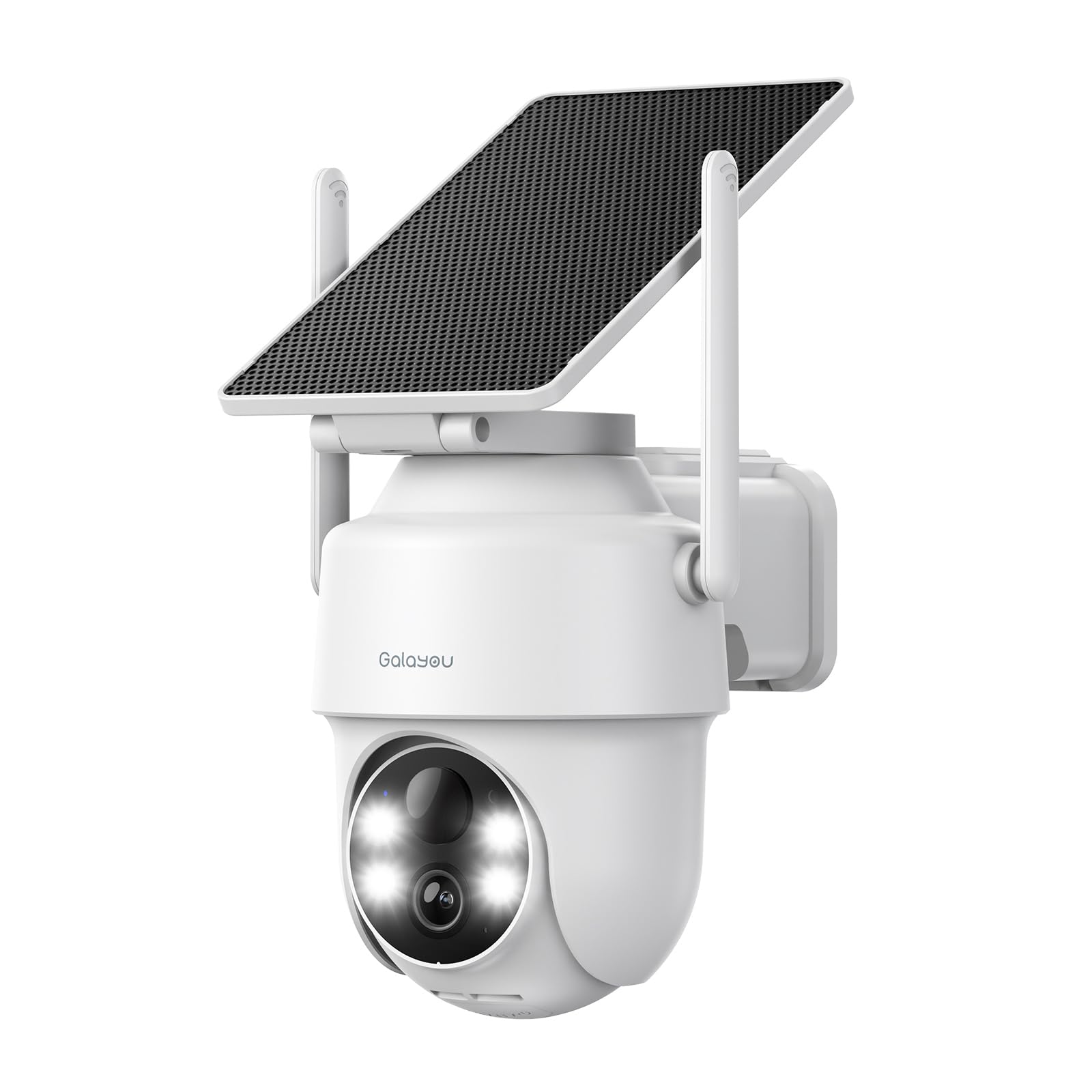 GALAYOU Solar Outdoor WiFi Surveillance Camera – 2K Wireless Surveillance Cameras with Battery, Color Night Vision, Siren, PIR Motion Sensor, Two-Way Audio, IP65, R1