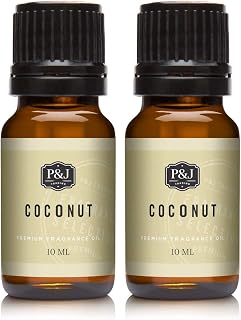 P&J Trading Fragrance Oil | Coconut 10ml 2pk - for Candle Making, Freshie Scents, Soap Making Supplies, Diffuser Oil