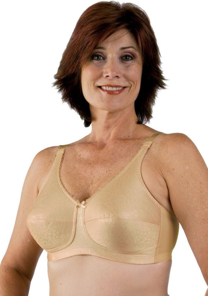 Post Mastectomy Nylon Knit Fiberfill Bra Blush Beige