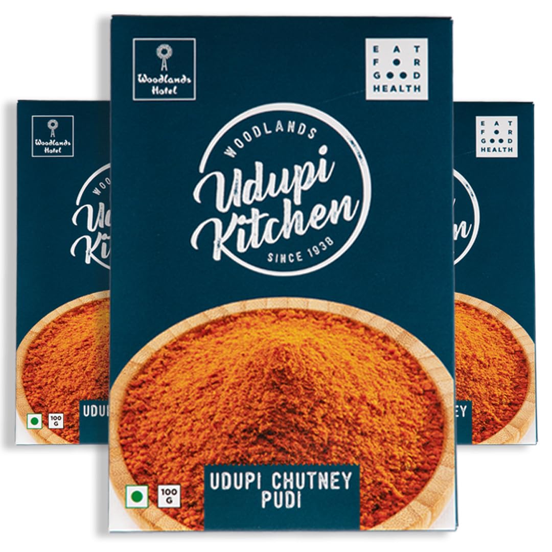 EAT FOR GOOD HEALTH Woodlands Udupi Chutney Pudi 100gm | Blend of Gently Roasted Lentils | Dried Red Chilies|100 grm|Pack of 3 (B0C7GG242T) Amazon Price History, Amazon Price Tracker