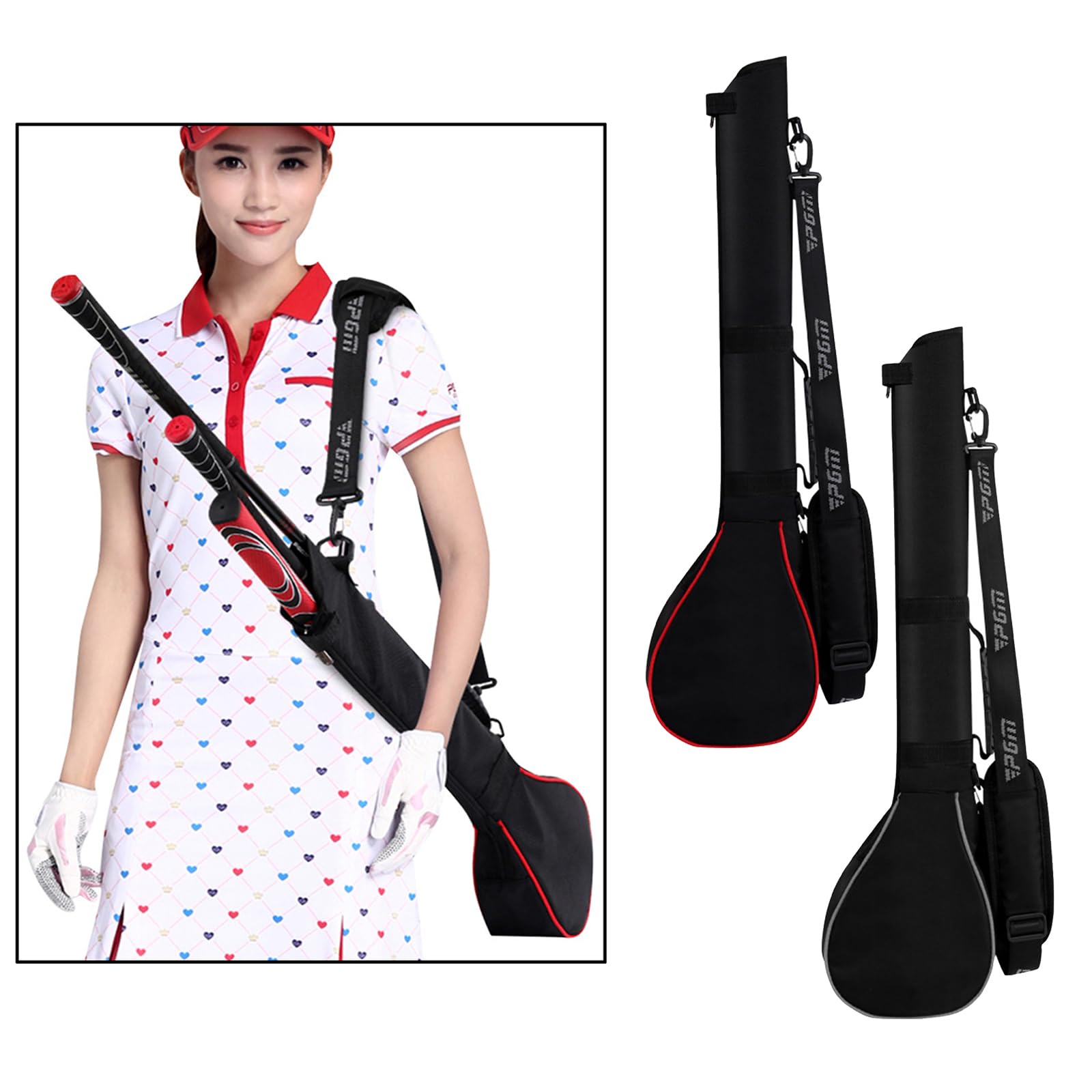 Golftasche Pencilbag Golftaschen-Paket mit Kapazität for 3 Schläger, Faltbare Mini-Soft-Schlägertasche mit abnehmbarem Schultergurt for Mann und Frau Pencilbag Reisebag