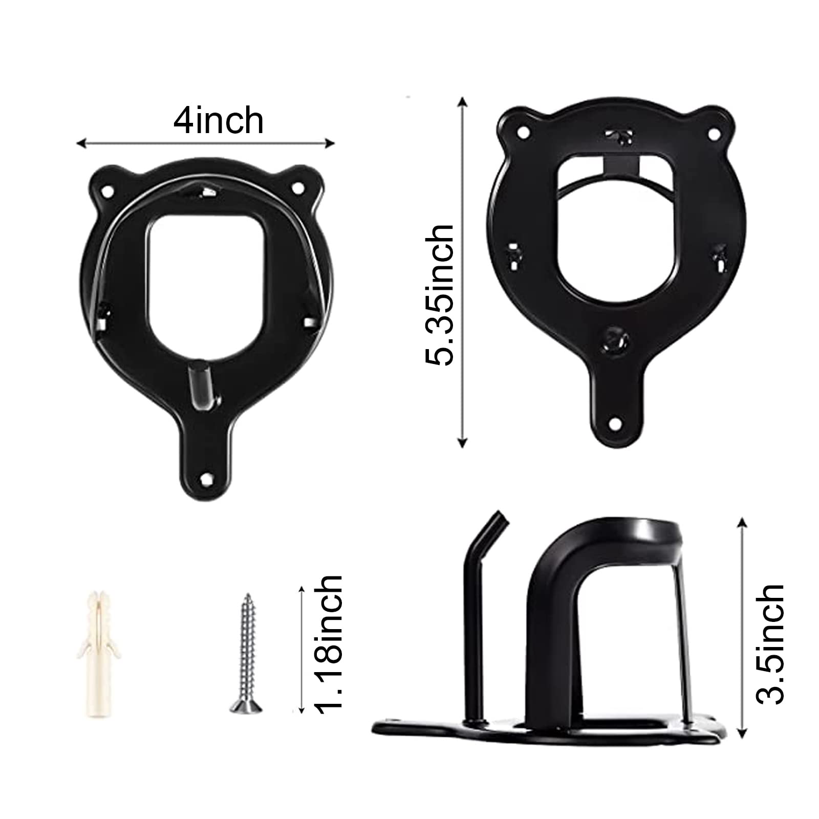 Kawlity Lot de 6 supports muraux en acier pour bride de cheval
