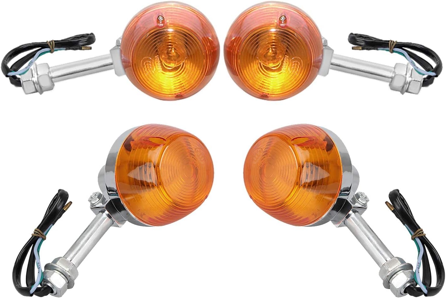 4pcs Motorcycle 10mm Bolt Front Rear Turn Signal Blinker Indicator Light For Harley Dyna Touring Softail Sportster 883 1200 H-onda K-awasaki S-uzuki Y-amaha