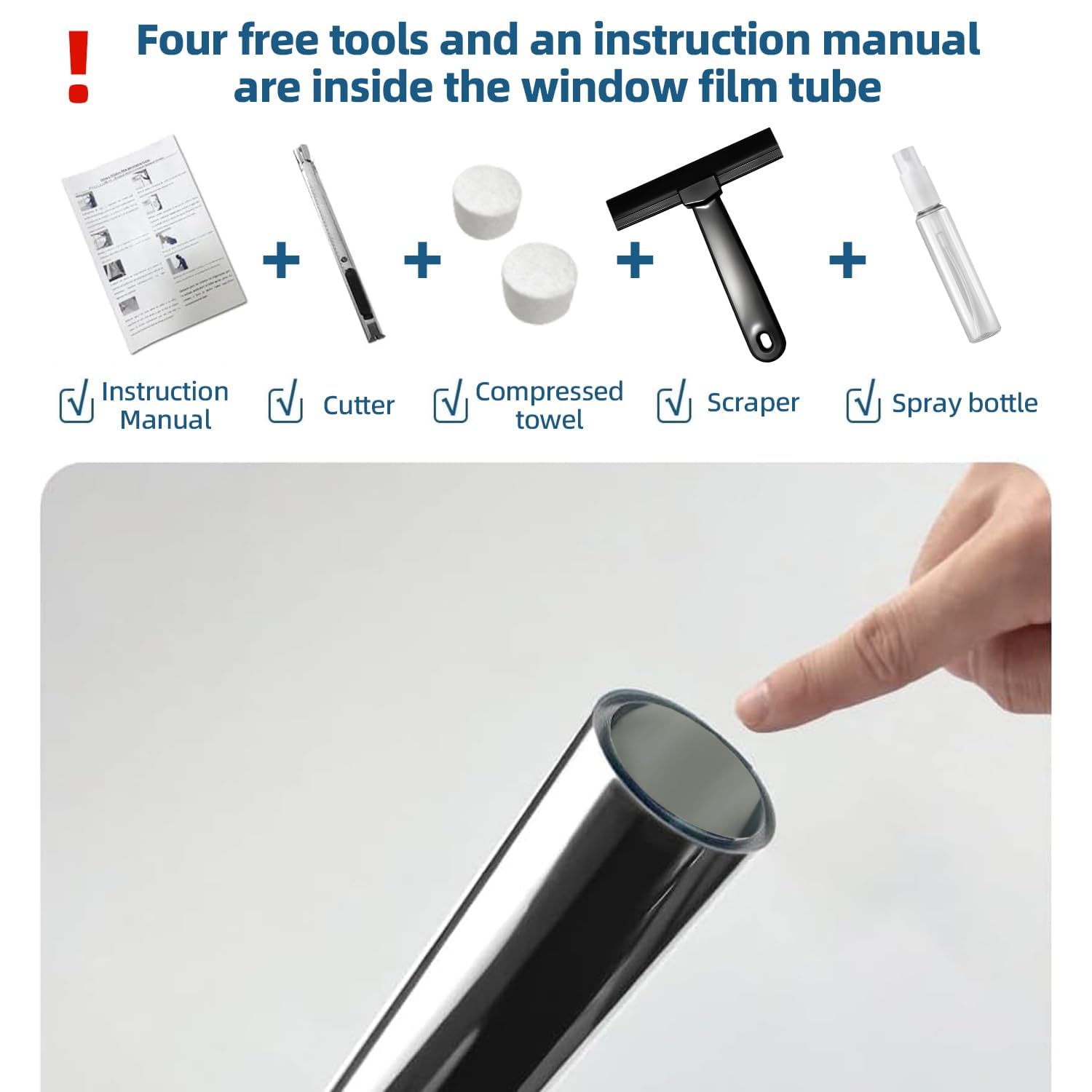 DUOFIRE Film teinté à Sens Unique pour fenêtre de Maison – Film teinté réfléchissant pour fenêtre de Maison – Film électrostatique Anti-UV bloquant la Chaleur (argenté, 60 x 200 cm)