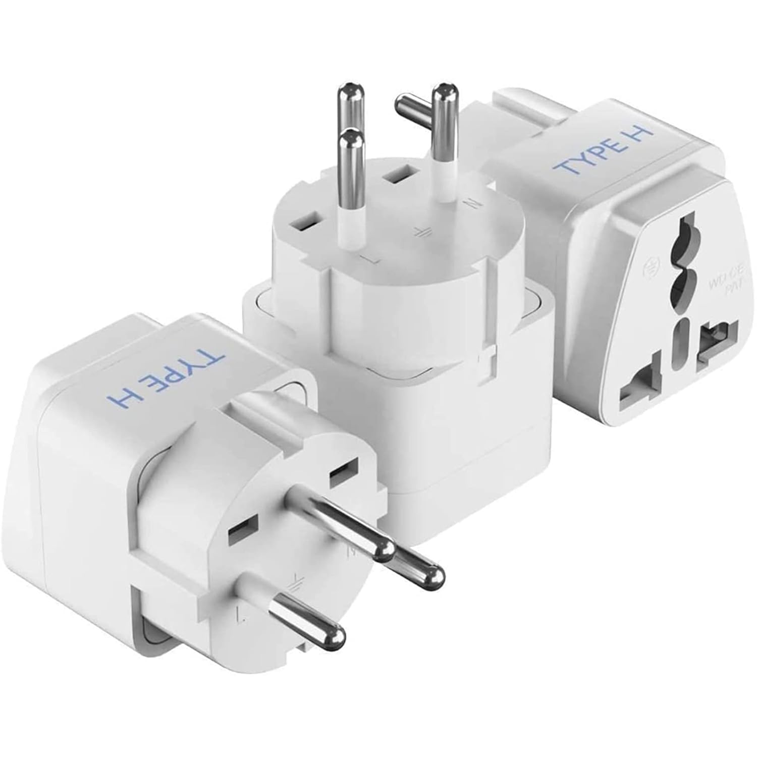 Ceptics India to Israel, Gaza, Palestine & More (Type H) Travel Adapter