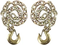 NBJINGYI 2-Pack 1/4" x 36" Grade 70 Trailer Safety Chains with Clevis Grab Hooks - Rust-Resistant for Heavy-Duty Towing