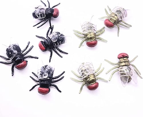 Miniatura 4 de Cooplay 30 piezas falsas moscas verdes insectos, insectos, insectos, reptiles, bromas, bromas, trucos de miedo, cerebros difíciles para fiesta de