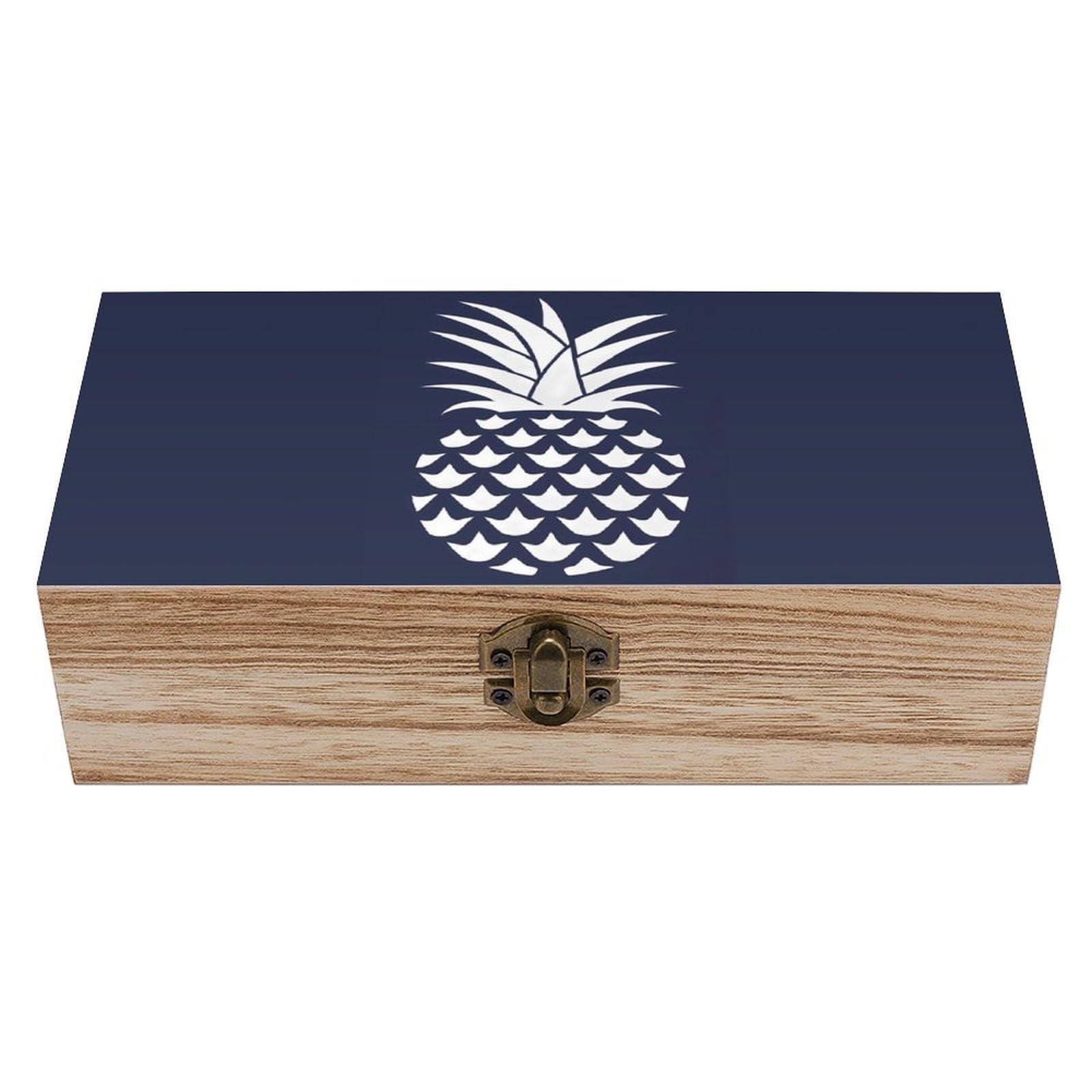 HLBSDM White Pineapple Retro Wooden Storage Box Jewelry Art Gift Boxs Decorative Keepsake Boxes