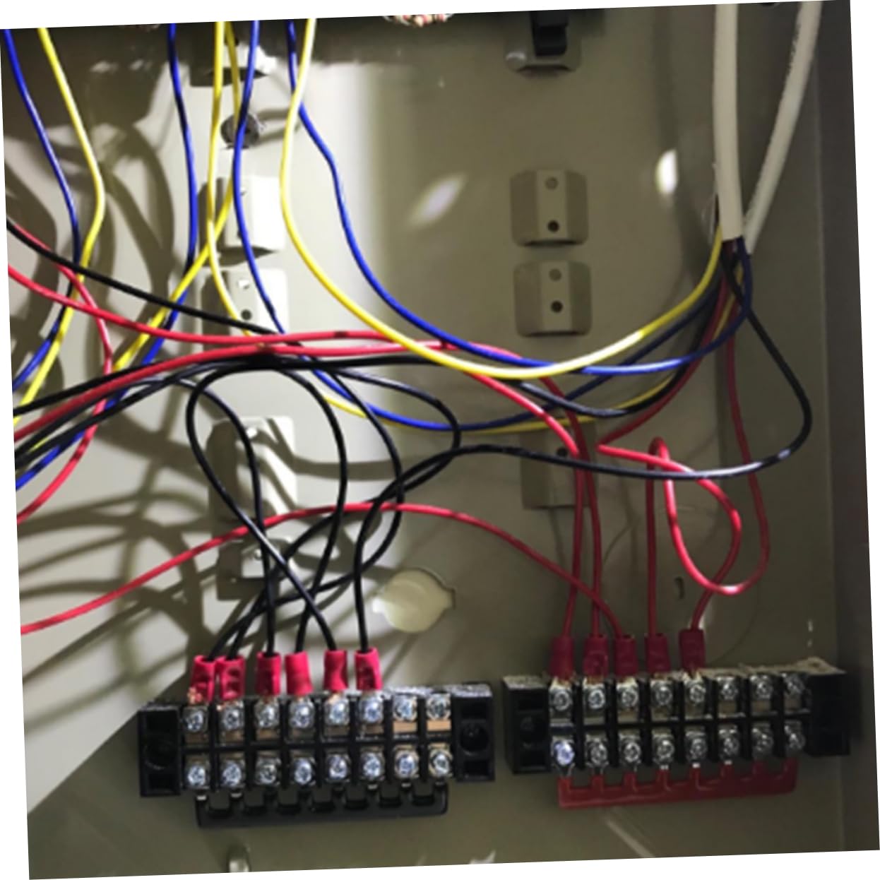 SOLUSTRE 5 Satz 8-poliger Klemmenblock Doppelte Reihe 25a 600vac aus Stahl und Kunststoff mit Klarsichtdeckel für Elektroverdrahtung