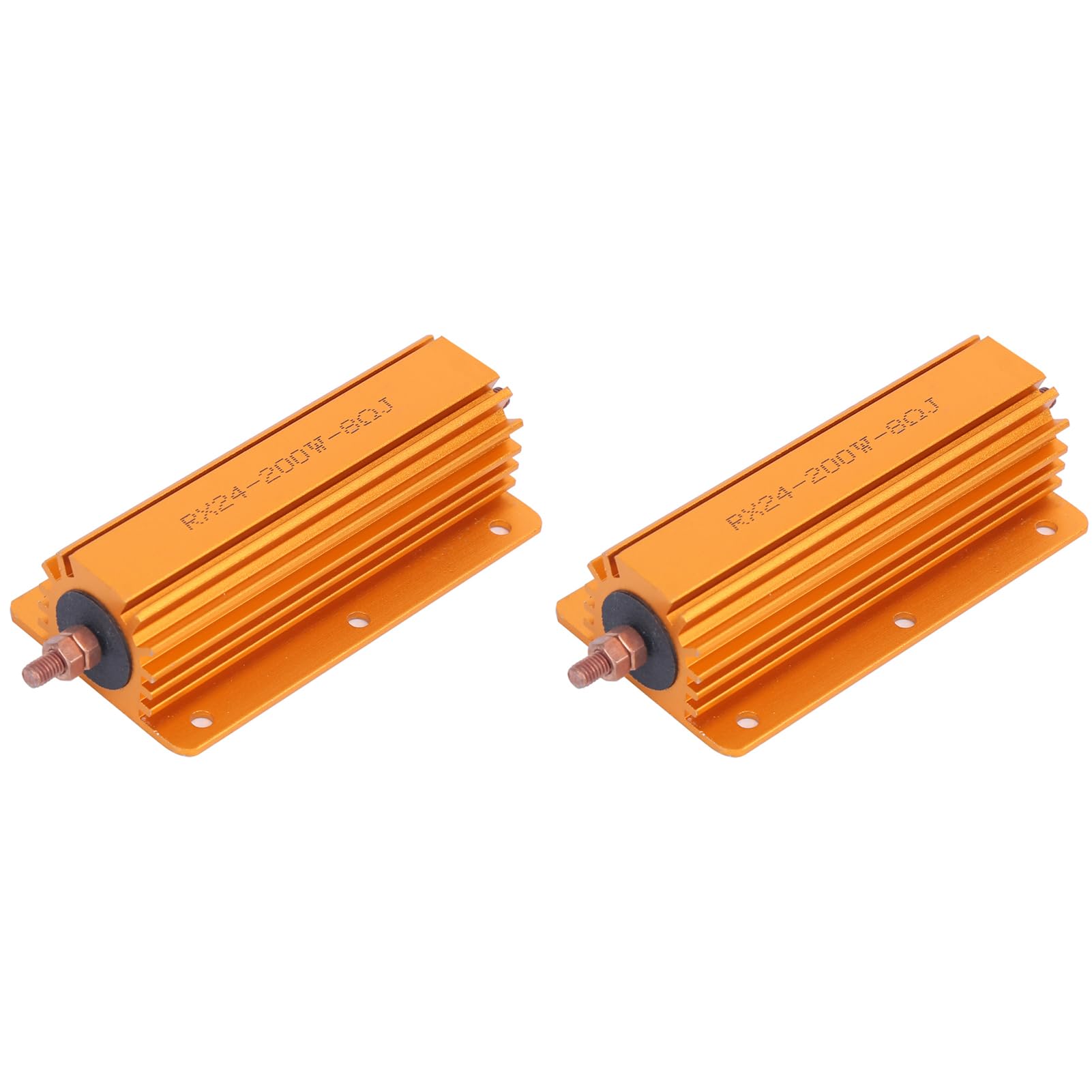 Power Resistor Aluminium Housing 8Ohm 200W Power Resistor, 2Pcs Screw Tap Chassis Mounted Aluminum Case Resistor, 0.2in Mounting Hole Resistor for Industrial Electrical Supplies