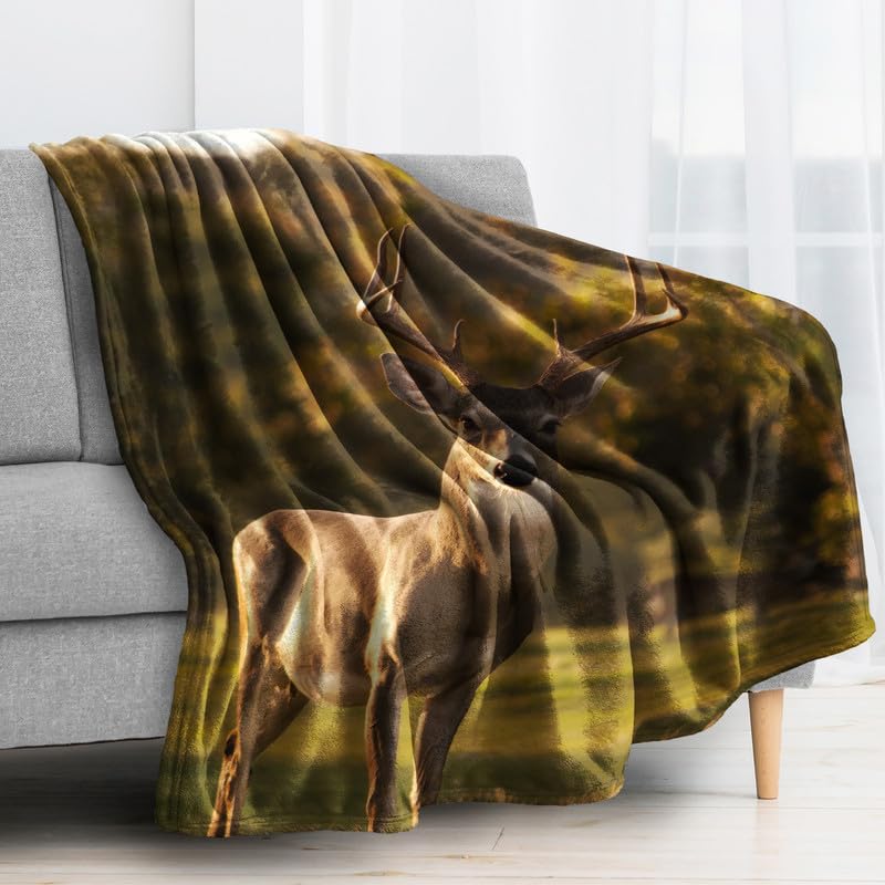 GGJJTT Couvertures en Animaux africains - 100% Flannel, Couverture Super Douce Et Moelleuse, Plaid Douillet pour Le Lit, Le Canapé, Le Voyage Et L' extérieur,(140×180cm