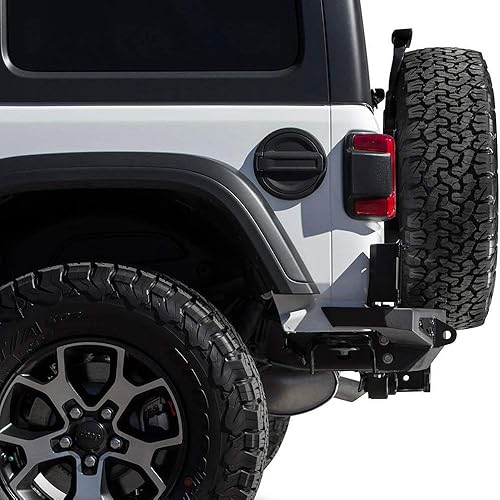 Vista 6 de JeCar Tapa del tanque de gasolina cubierta de aluminio para puerta de llenado de combustible compatible con Jeep Wrangler 2018-2024 JL & Unlimited