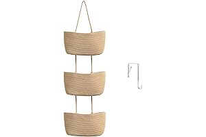 TeoKJ Woven Hanging Basket for Nursery