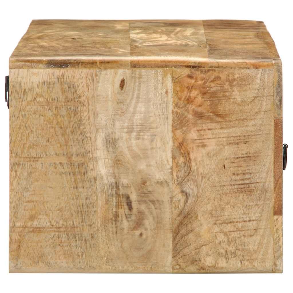 TV-Wandschrank 100x32x25 cm Massives Mangoholz | Wandmontage, Stauraum für Medien, Robustes Tropenholz, Pflegeleicht
