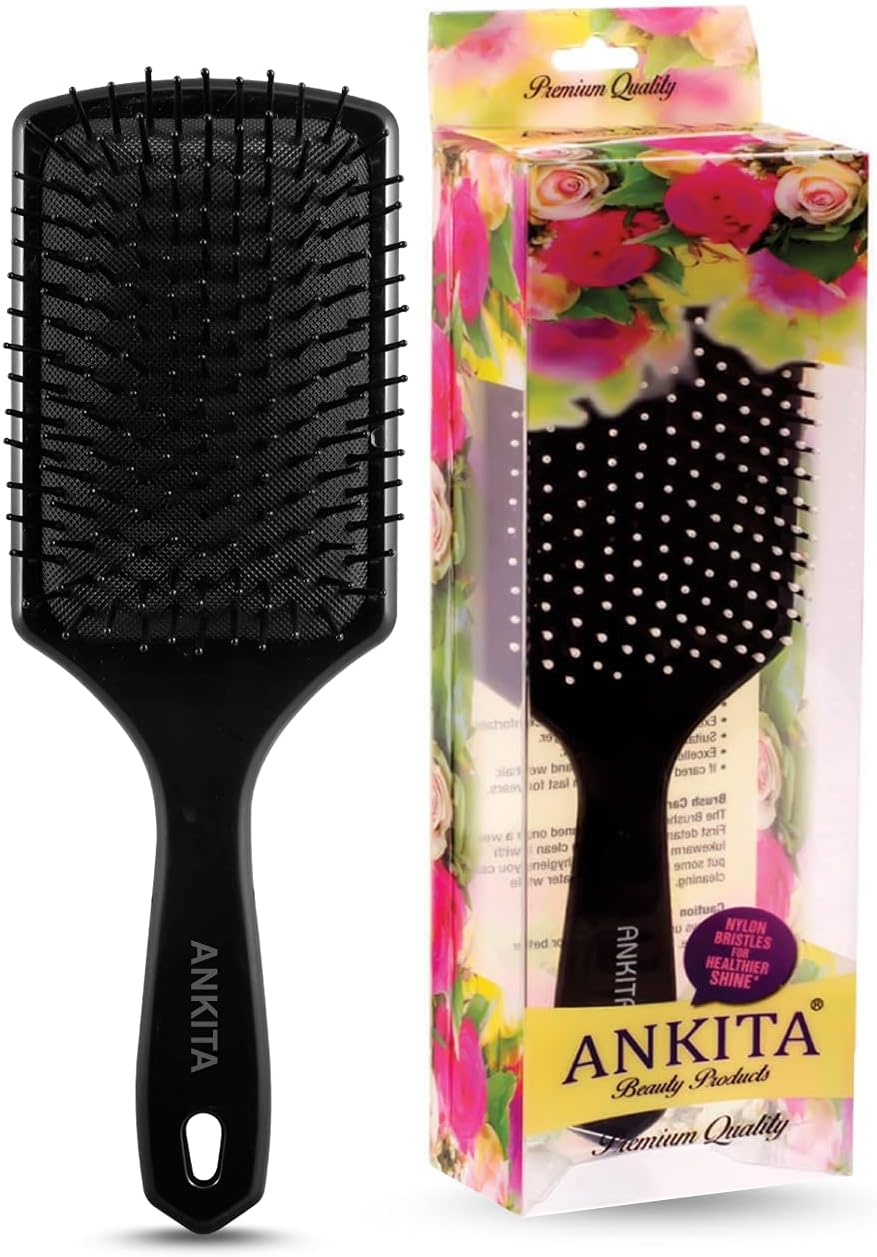 Ankita Hair Brush with Nylon Bristle, All-Purpose (A-12) by Chhavi Creation