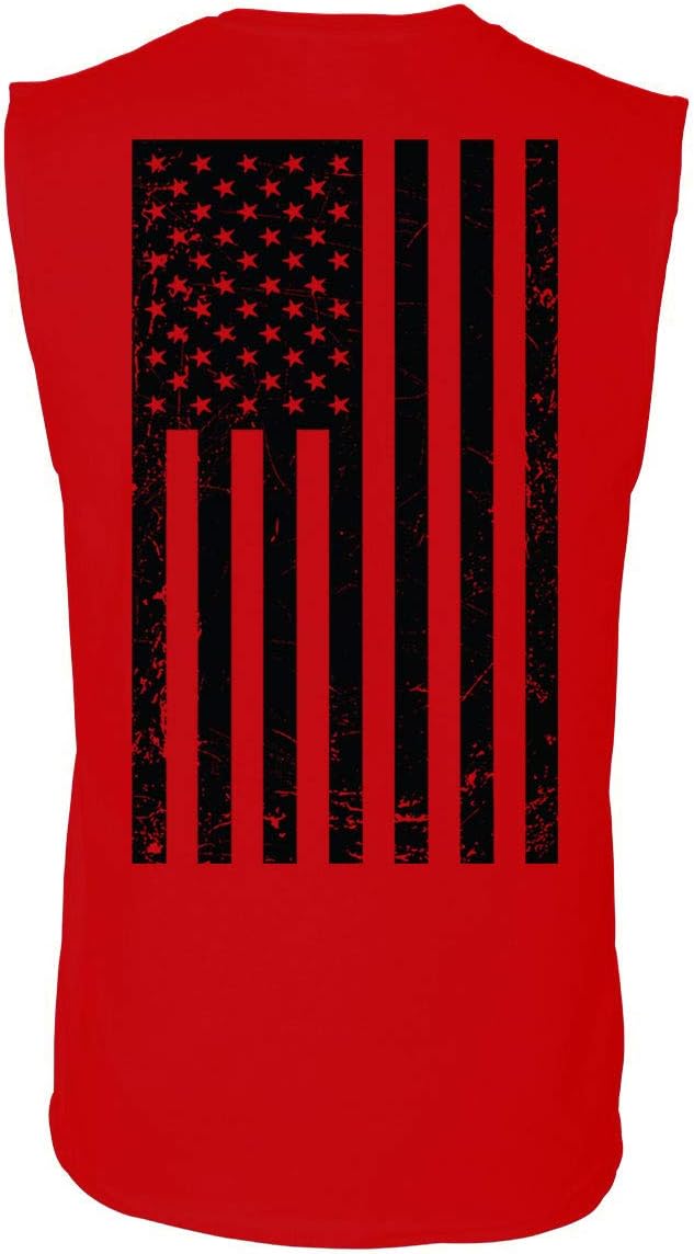 0021. Vintage American Flag United States of America Military us USA Patriotic Style Men's Muscle Tank Sleeveles t Shirt - Image 3