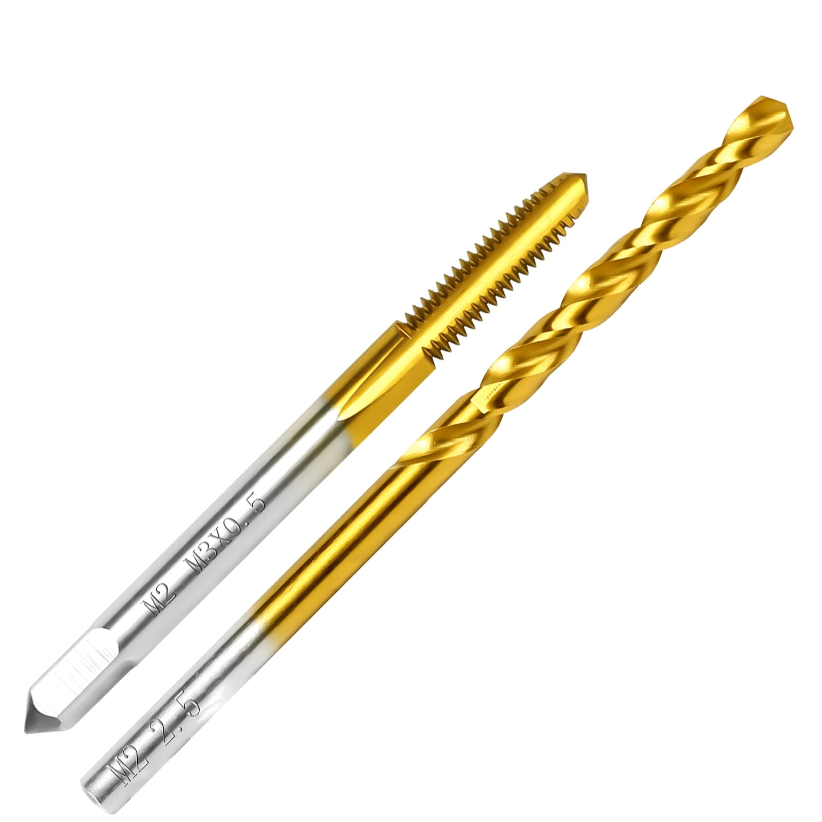 Set di maschi filettati M3 x 0,5 HSSG punte 2,5 mm ASNOMY