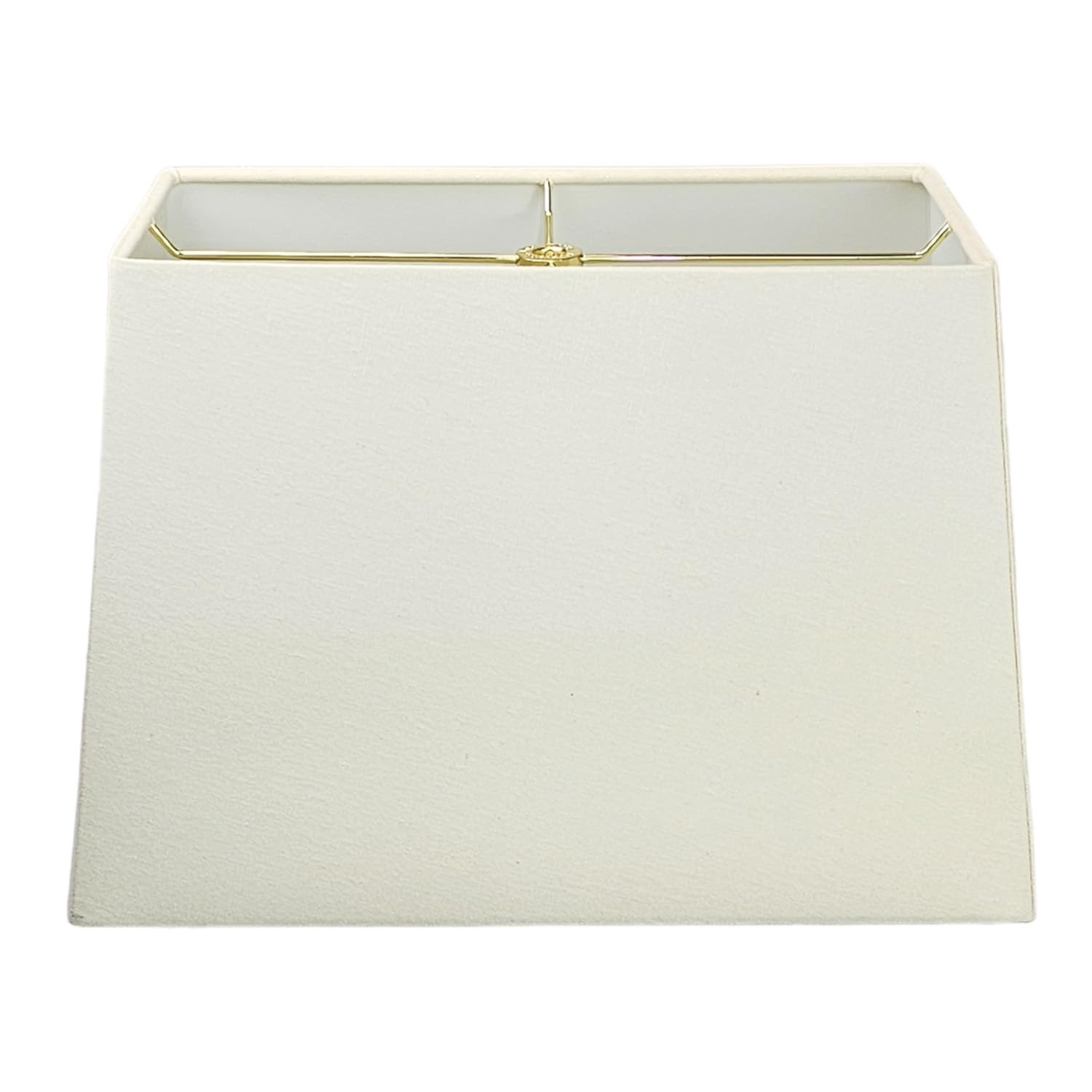 Royal Designs Rectangle Hard Back Lamp Shade, Linen Eggshell, (7x14) x (9x16) x 11 โ image 1