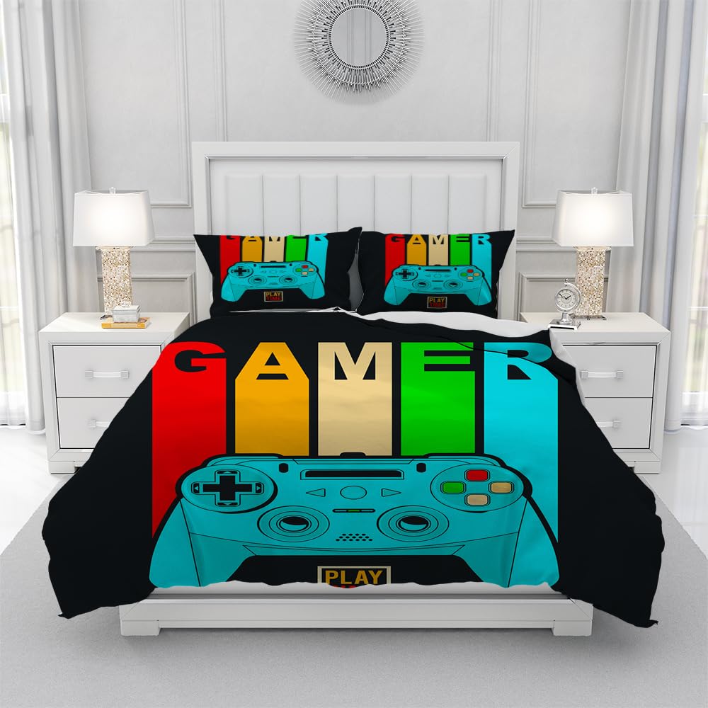 Yzehomijia Game Controller Duvet Cover Sets, 3D Graphic Print, Microfibre for Children 140×200 cm + 2 Pillowcases 65x65 cm.(G7×140) - Image 4
