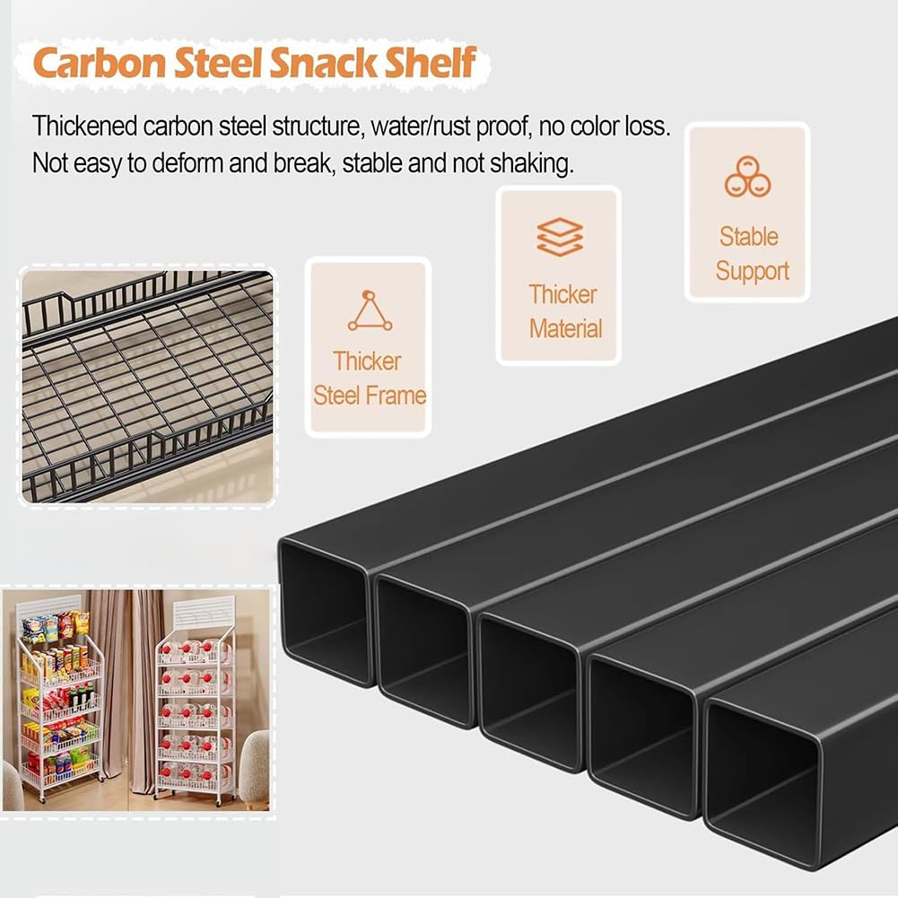 Le Retail - Espositore in metallo per trucioli di metallo Concess ack nizer, scaffale industriale con hoo per negozi di alimentari/dispensa, 60 cm, ideale per concessioni e vendita al dettaglio