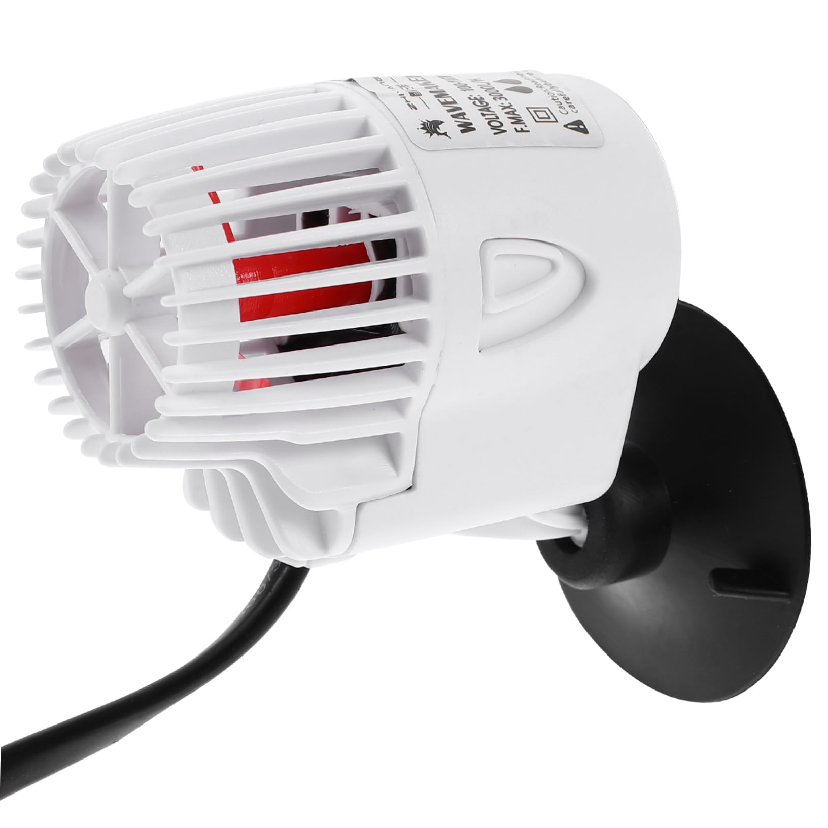 TEHAUX Plastic Surf Pump for Fish Tank Rotatable Wave Maker with Suction Cup Design for Easy Installation Circulates Water and Reduces Temperature Differences Aquariums White US Plug