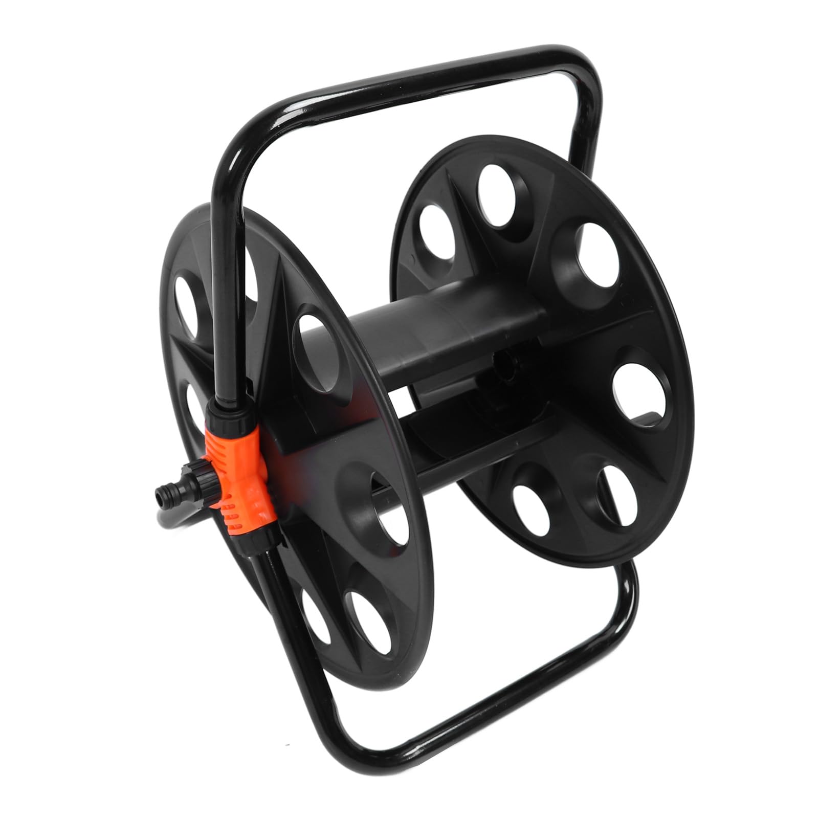 Professional Garden Hose Reel, 50m Water Pipe Holder, Sturdy Iron & ABS Material, Portable Pipe Storage Reel, Simple & Generous Design