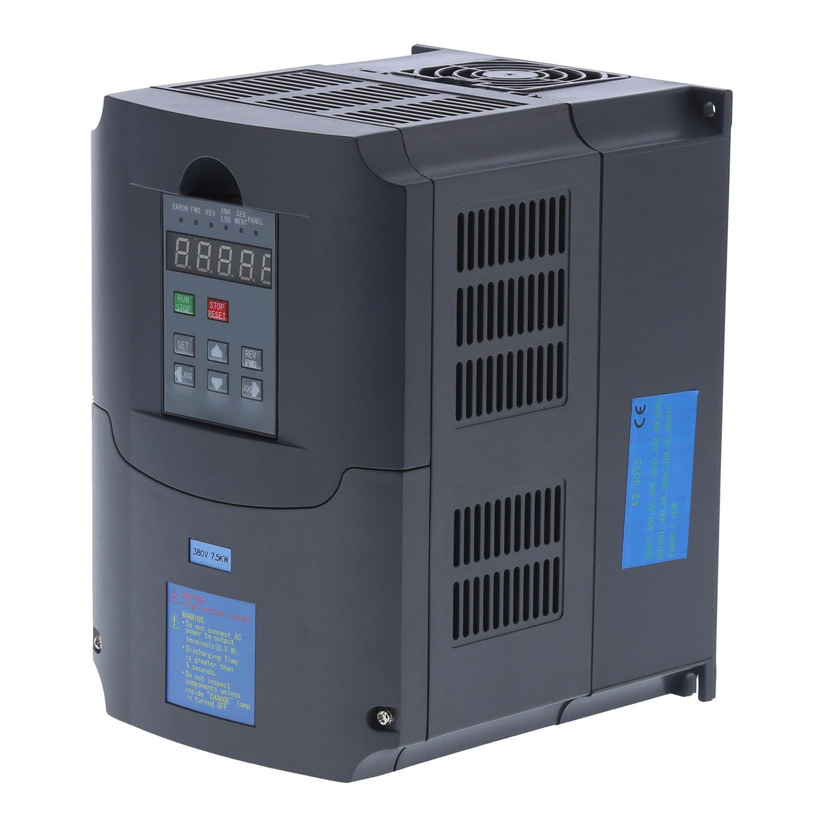 ViaGasaFamido Azionamento a Frequenza Variabile Regolatore di velocità del Motore VFD Trifase da 7,5 KW Controllo Vettoriale Uscita 380 V da 0 a 400 Hz RS232 per Pompe, Ventole, Trasportatori in