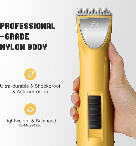 Miniatura 6 de Cortapelos profesionales para perros con reemplazo de carga, kit de aseo de mascotas de bajo ruido para abrigos gruesos y rizados, peinados pesados,