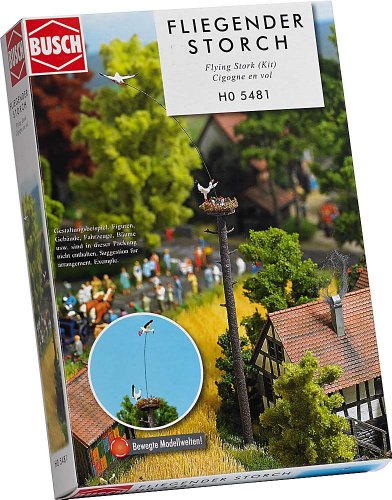 Busch 5481 - Modellismo, Cicogna in Volo e Nido