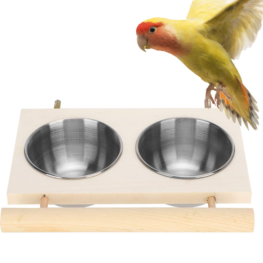 Xvilmaun Vogelschotels voor kooi, roestvrijstalen dispenser, Coop