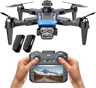 Drone with Camera for Beginners and Adults 4K, Foldable Remote Control Quadcopter, Altitude Hold, One Key Start, 3D Flips, 2 Batteries