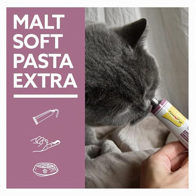 Foto 5 de 8 de GimCat Malt-Soft Extra, pasta con malta- Anti-Hairball snack para gatos favorece la excreción de bolas de pelo