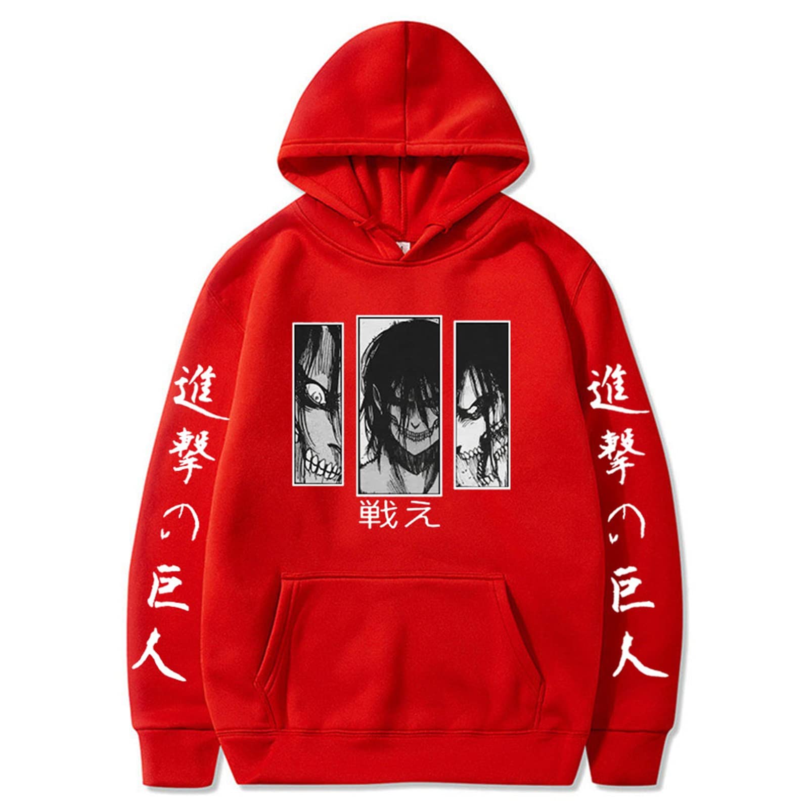 Zhedu Unisex Color 05 Anime Aot Hoodies Eren Jaeger Graphic Hoodie Manga Long Sleeve Hooded Sweatshirt Oversized (4Xl,)