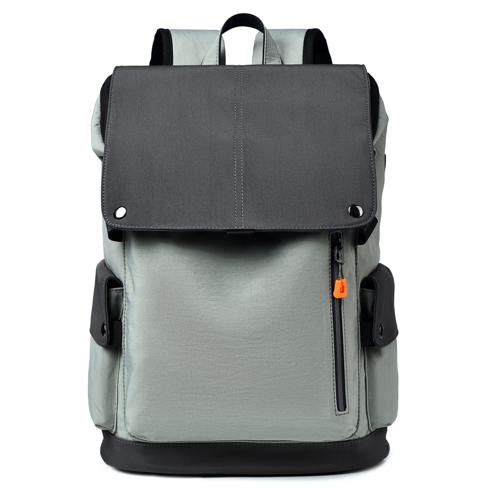 VARLIVOO Hombre Mochila 15.6" Portátil Alta Capacidad Mochila con Puerto de Carga USB Trabajo Escuela Viajar Estudiante Universitaria Anti-Robo Multiusos Mochila Impermeable Polyester Gris Claro
